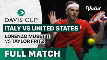 Full Match | Quarterfinal: Italy vs United States | Lorenzo Musetti vs Taylor Fritz | Davis Cup 2022