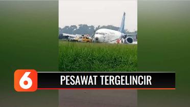 Pesawat Trigana Air Tergelincir di Bandara Halim Perdanakusuma | Liputan 6