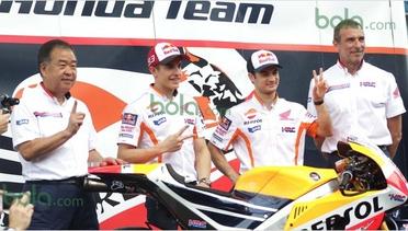 Honda Luncurkan Motor Baru Marquez-Pedrosa untuk MotoGP 2016 di Sentul