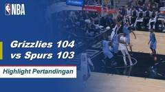 NBA | Cuplikan Hasil Pertandingan  Grizzlies 104 vs Spurs 103