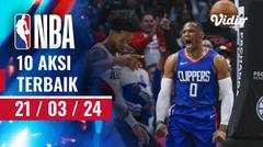 Top 10 | Aksi Terbaik - 21 Maret 2024 | NBA Regular Season 2023/24