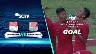 Tendangan LDR Marselino Ferdinan Menjebol Gawang Singapura membuat Indonesia Unggul! - Indonesia vs Singapura | AFF U15 2019