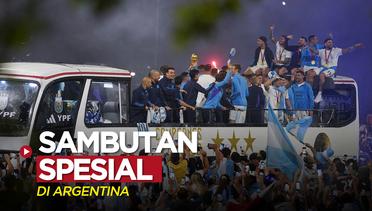 Piala Dunia 2022: Tiba Dini Hari, Lionel Messi dkk. Disambut Lagu Spesial dan Ribuan Orang di Argentina