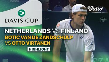 Highlights | Netherlands (Van De Zandschulp) vs Finland (Otto Virtanen) | Davis Cup 2023