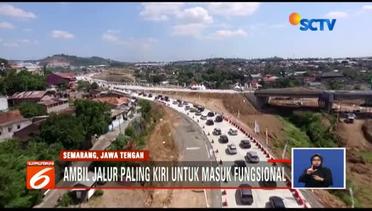 Live Report Situasi Arus Lalu Lintas di Tol fungsional Semarang - Liputan6 Siang