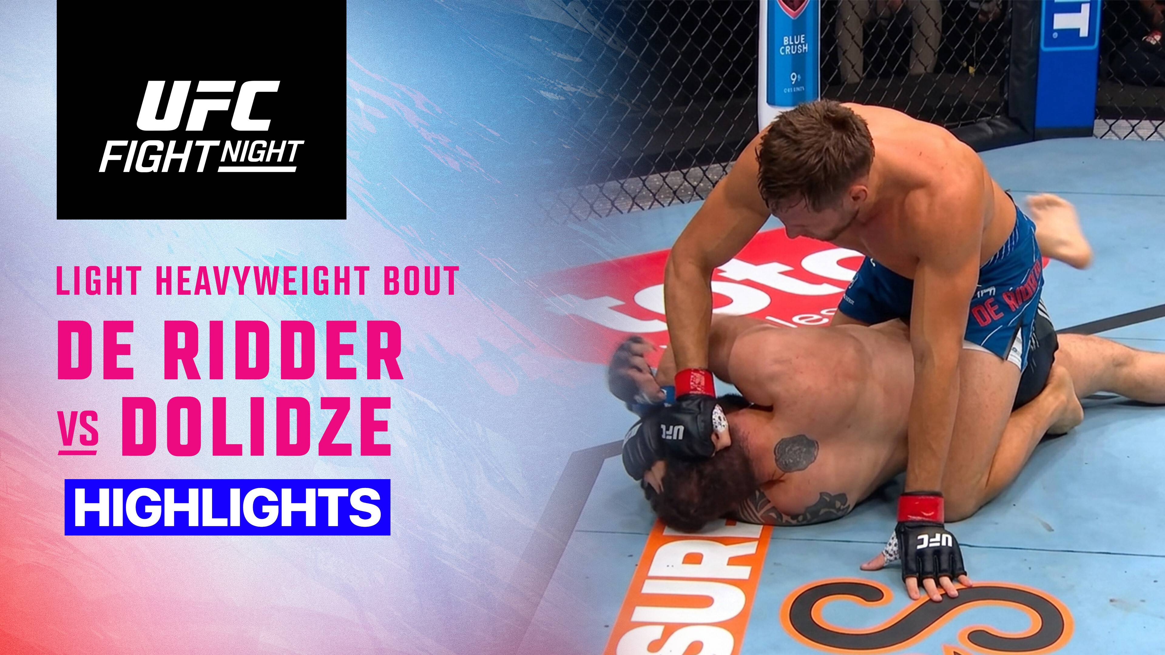 Reinier De Ridder vs Roman Dolidze - Light Heavyweight | UFC Fight Night