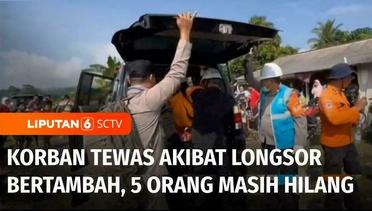 Korban Tewas Akibat Longsor di Bandung Barat Bertambah, Lima Orang Masih Hilang | Liputan 6