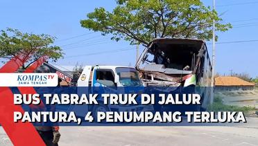 Bus Tabrak Truk di Jalur Pantura Rembang, 4 Penumpang Terluka