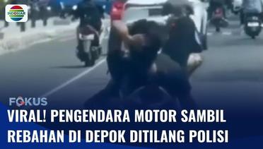 Viral! Pria Asal Depok yang Berkendara Motor dengan Kaki Akhirnya Ditilang Polisi | Fokus