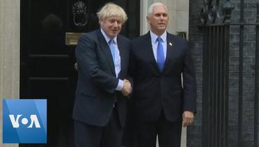 British PM Boris Johnson Welcomes U.S. VP Mike Pence to 10 Downing Street