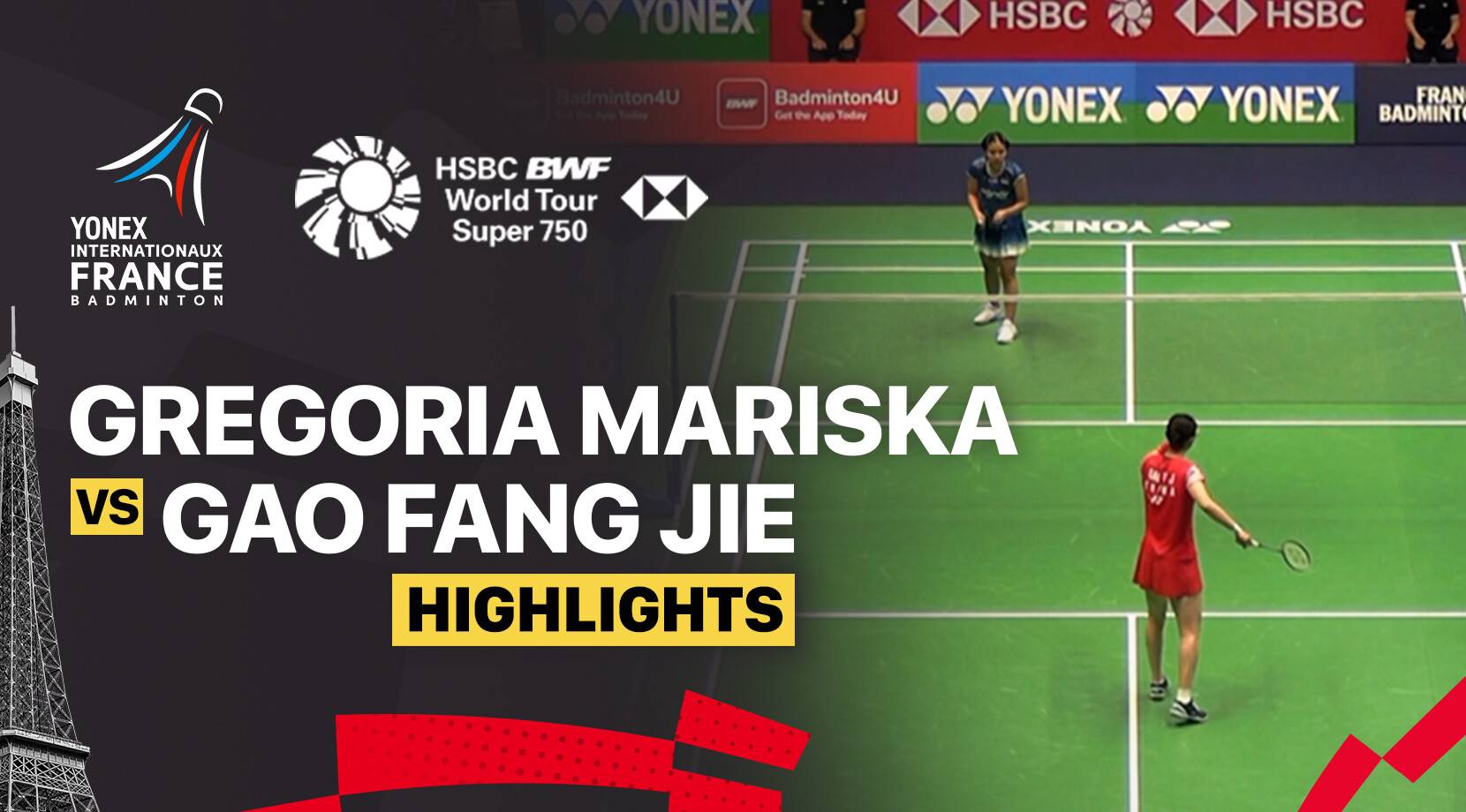 Gregoria Mariska Tunjung (INA) vs Gao Fang Jie (CHN) - Women's Doubles Round of 32 | YONEX French Open 2025