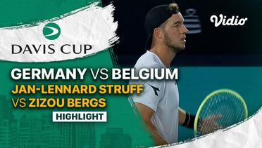 Highlights | Grup C Germany vs Belgium | Jan-Lennard Struff vs Zizou Bergs  | Davis Cup 2022
