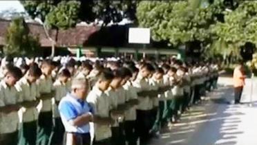 VIDEO: Jelang UN, Ratusan Siswa SMP di Klaten Gelar Doa Bersama