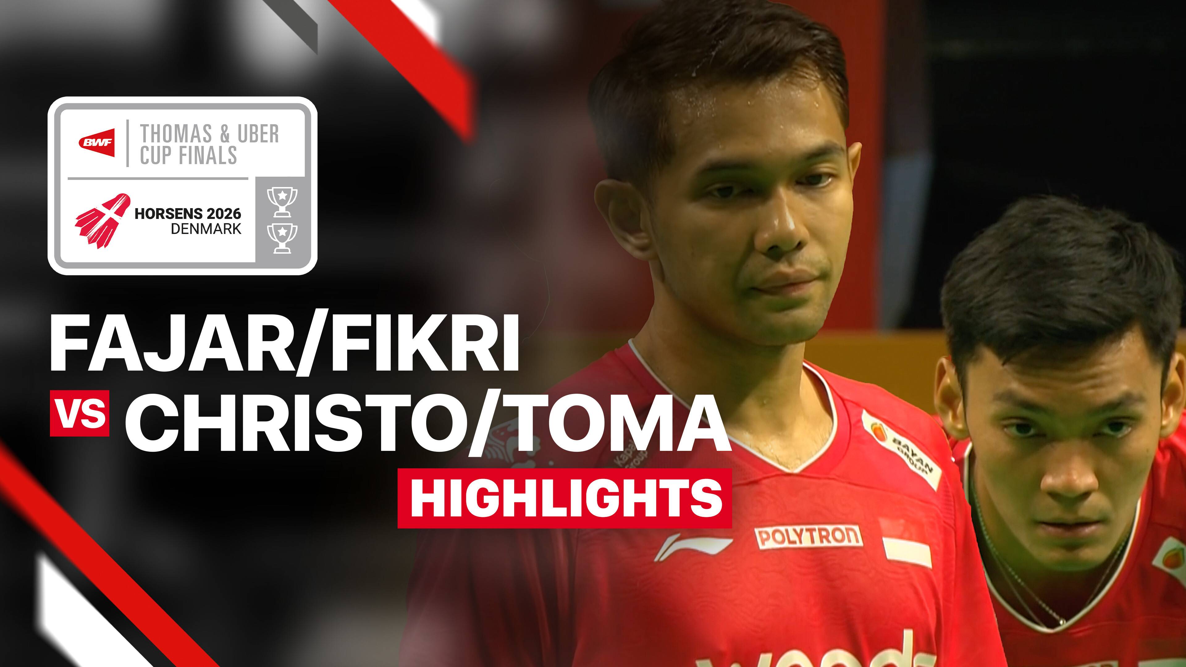 Fajar Alfian/Muhammad Shohibul Fikri (INA) vs Christo Popov/Toma Junior Popov (FRA) - Men's Doubles (Match 5) | Thomas Cup 2026