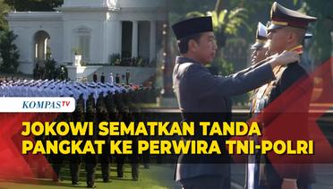 Momen Jokowi Berikan Pangkat pada Perwira TNI-Polri Peraih Adhi Makayasa