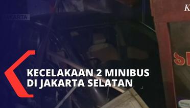 Kecelakaan 2 Minibus di Setiabudi Jakarta Selatan, 3 Gerobak dan Warung Hancur