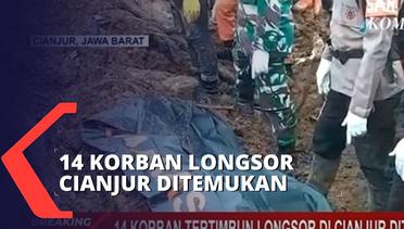 Tim Gabungan Temukan 14 Korban Tertimbun Longsor di Cianjur