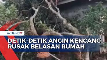 Rekaman Angin Kencang dan Hujan Deras Robohkan Belasan Rumah di Lampung