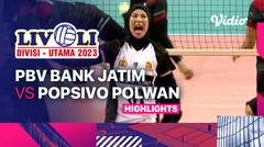 Putri: PBV Bank Jatim vs Jakarta Popsivo Polwan - Highlights | Livoli Divisi Utama 2023