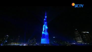 Permainan Laser Canggih Warnai Menara Tertinggi Dunia, Burj Khalifa - Liputan6 Siang