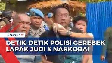 Detik-detik Polisi Lepas Tembakan Peringatan saat Gerebek Lapak Judi & Narkoba Terbesar di Sumut!
