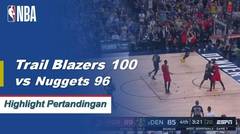 NBA | Cuplikan Hasil Pertandingan: Trail Blazers 100 vs Nuggets 96