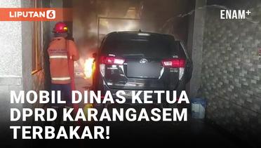 Mobil Dinas Ketua DPRD Karangasem Tiba-tiba Terbakar