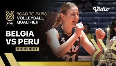 Match Highlights | Belgia vs Peru | Women's FIVB Road to Paris Volleyball Qualifier