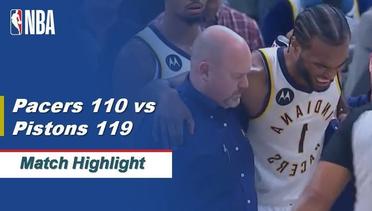NBA I Cuplikan Pertandingan : Pacers 110 vs Pistons 119