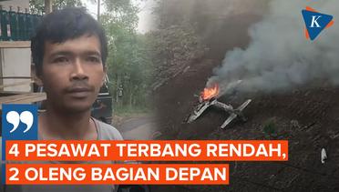 Kesaksian Warga Saksikan Detik-detik  Pesawat TNI AU Jatuh di Lereng Bromo