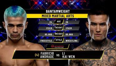 Fabricio Andrade vs. Li Kai Wen | ONE Championship Full Fight