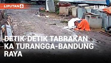 Mencekam! CCTV Rekam Momen Tabrakan KA Turangga-Bandung Raya