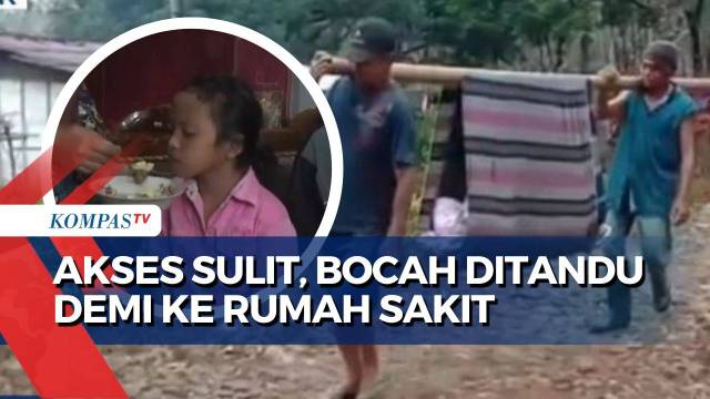 Viral Video Bocah Sakit Terpaksa Ditandu 1,5 Kilometer dengan Bambu dan Sarung