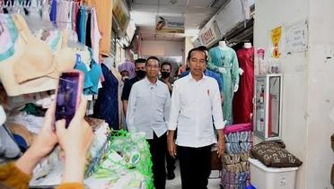 Presiden Jokowi Tinjau Pasar Tanah Abang, Jakarta, 2 Januari 2023