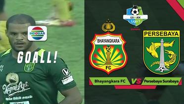 Gol David Da Silva - Bhayangkara FC (3) vs (3) Persebaya Surabaya | Go-Jek Liga 1 Bersama Bukalapak