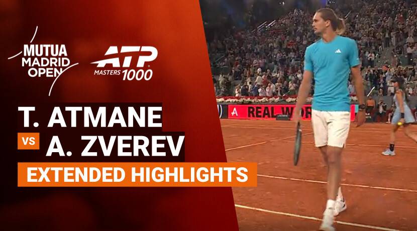 Terence Atmane vs Alexander Zverev - Round 3 (Manolo Santana Stadium) | ATP 1000: Mutua Madrid Open 2026