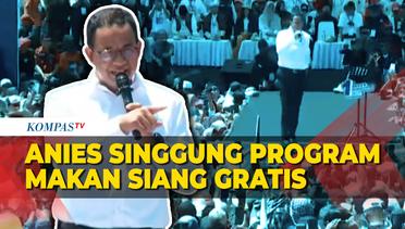 Anies Singgung Program Makan Siang Gratis Prabowo saat Kampanye di Mataram