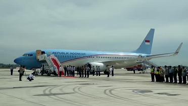 Pesawat Kepresidenan RI Mendarat Perdana di Bandara Kertajati Majalengka