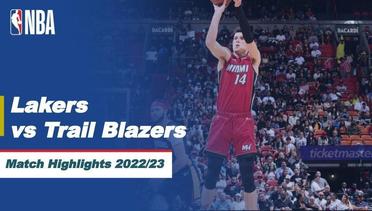 Match Highlights | Los Angeles Lakers vs Portland Trail Blazers | NBA Regular Season 2022/23