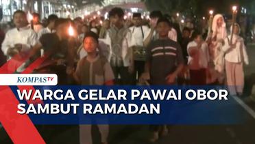 Suka Cita Ratusan Anak Ikuti Pawai Obor Sambut Ramadan