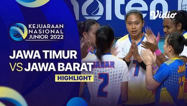 Highlights | Final - Putri: Jawa Timur vs Jawa Barat | Kejurnas Junior 2022