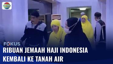Jemaah Haji Indonesia Tiba di Tanah Air, Diterbangkan dari Bandara Madinah ke 14 Debarkasi di Tanah Air | Fokus