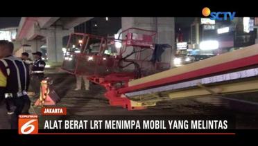 Alat Berat Proyek LRT di Kelapa Gading Jatuh Timpa Mobil - Liputan 6 Pagi