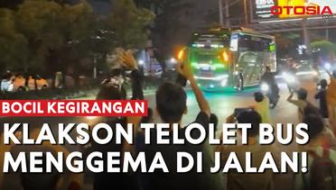 Malam Seru, Bus Mainkan Telolet Penuhi Permitaan Bocil di Pinggir Jalan!