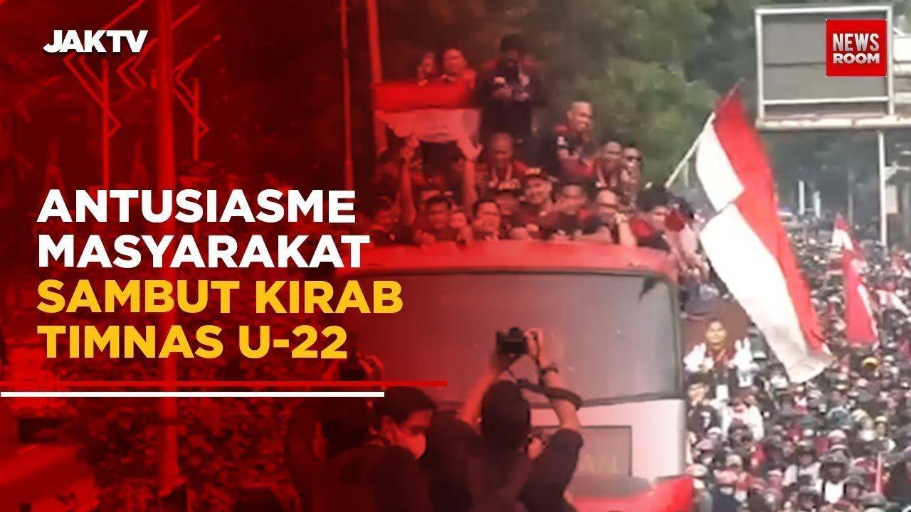 Antusiasme Masyarakat Sambut Kirab Timnas U-22 - jaktv.official