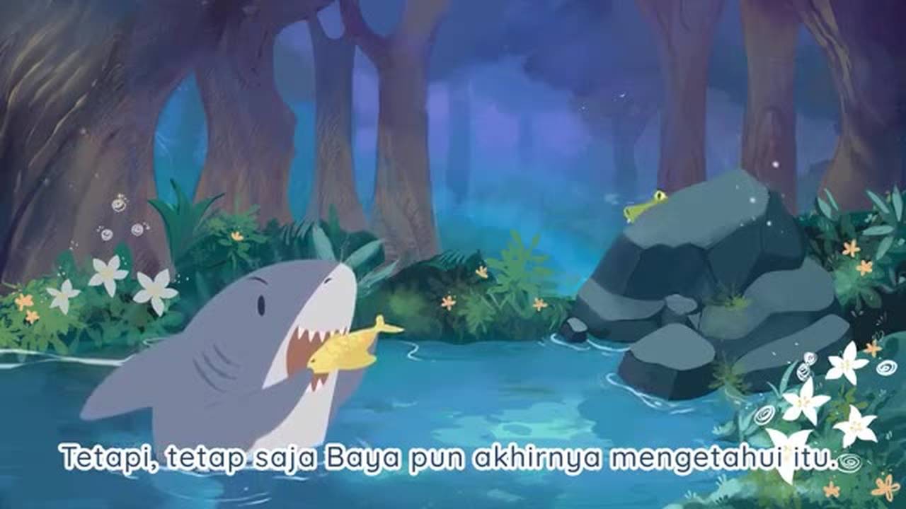 Kisah Hiu Sura dan Buaya Baya | Dongeng Anak Bahasa Indonesia | Cerita