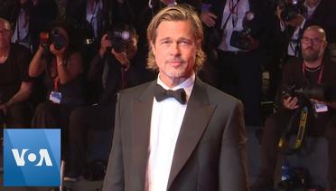 Brad Pitt Walks Venice Film Festival Red Carpet