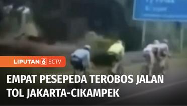 Viral, Aksi Nekat Empat Pesepeda Konvoi di Jalan Tol Jakarta-Cikampek! Bikin Geram! | Liputan 6