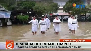 Upacara HUT ke-72 RI di Tengah Genangan Lumpur hingga Banjir - Liputan6 Malam