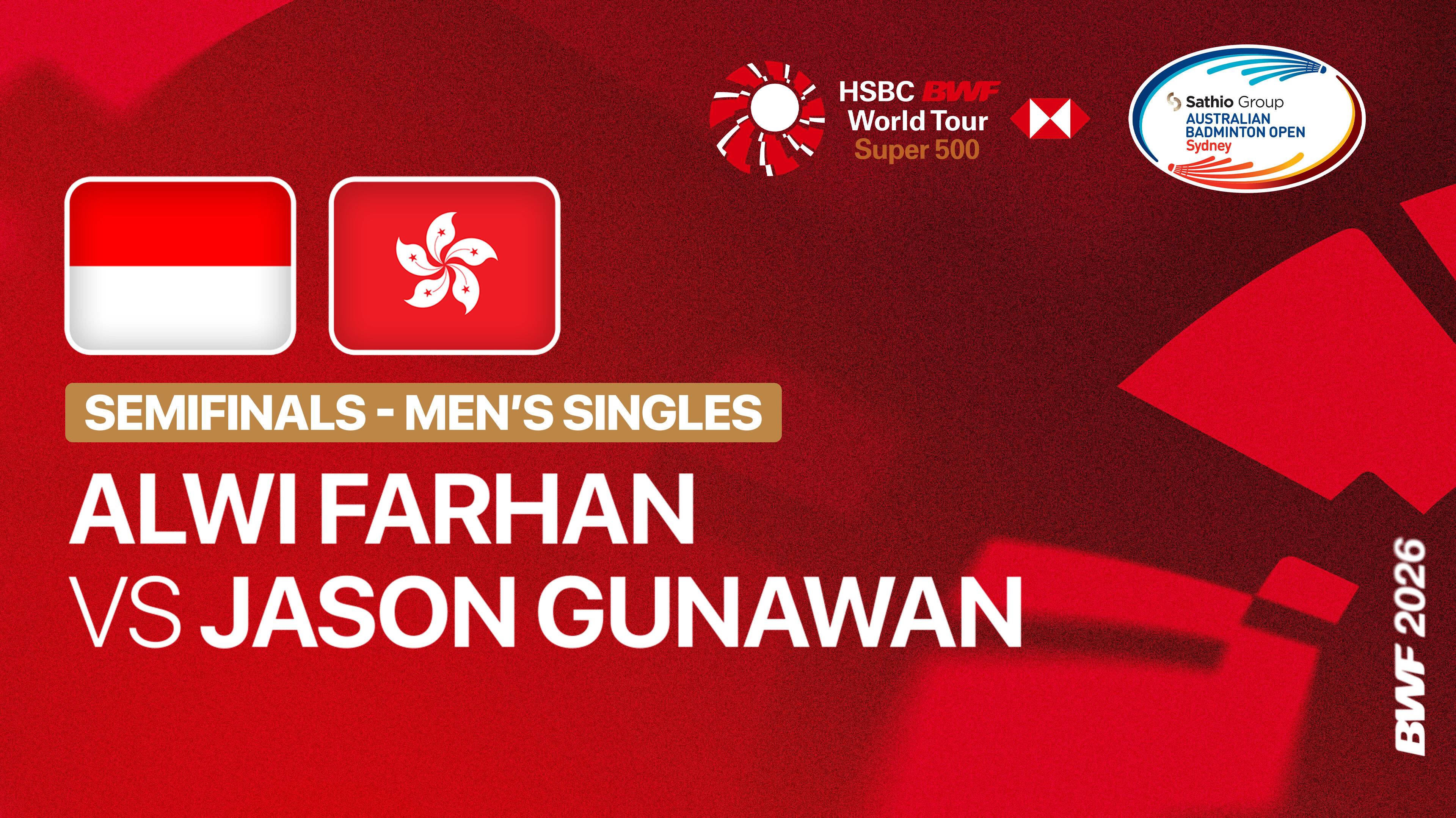 Alwi Farhan (INA) vs Jason Gunawan (HKG) - Men's Singles Semi Finals | SATHIO GROUP Australian Open 2026